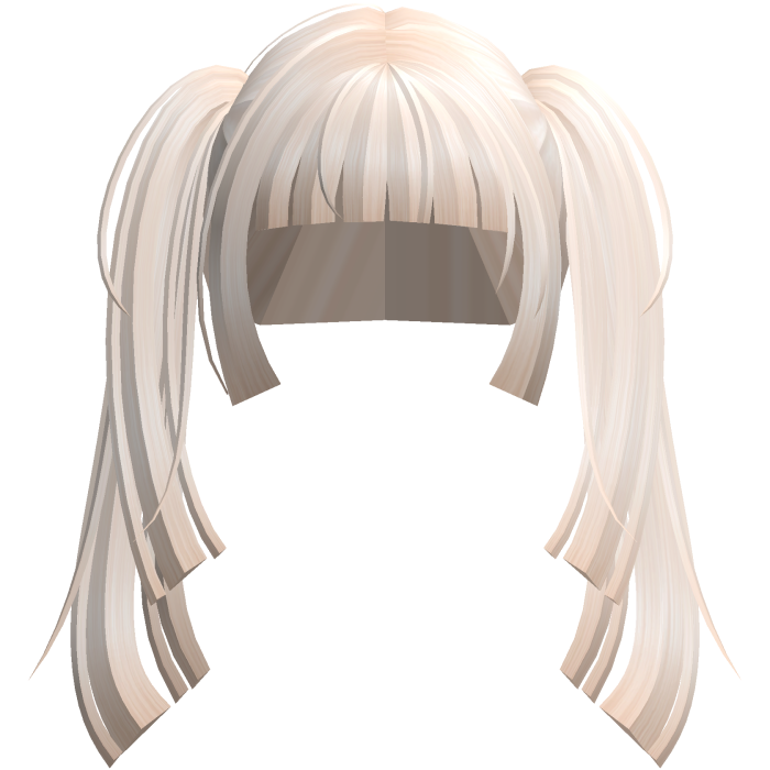 blunt cute light blonde pigtails hime bangs