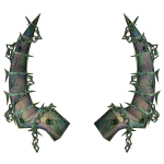 Fairy Moss Green Veil-Piercer Horns