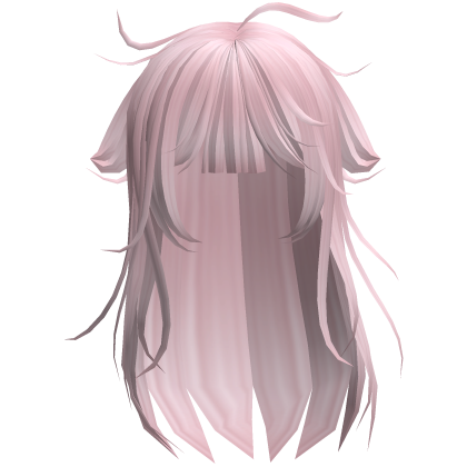 cute messy windy hair in pastel pink Roblox item