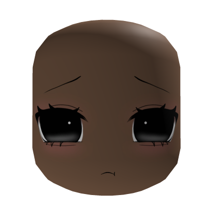 cute moe pouty face mask brown