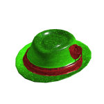 Sparkly Christmas Fedora with Rose