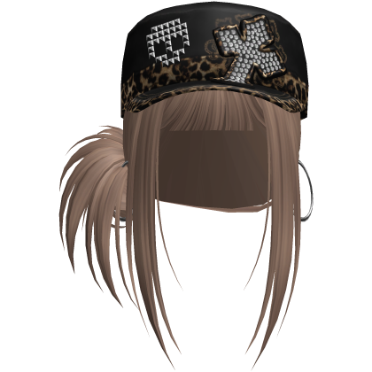 Gyaru Hair w/ Cap & Earrings