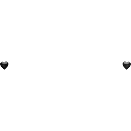 cute heart cheek dermals black