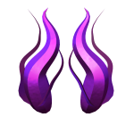 Violet Aqua Horns