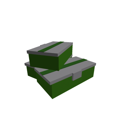 group of big military boxes