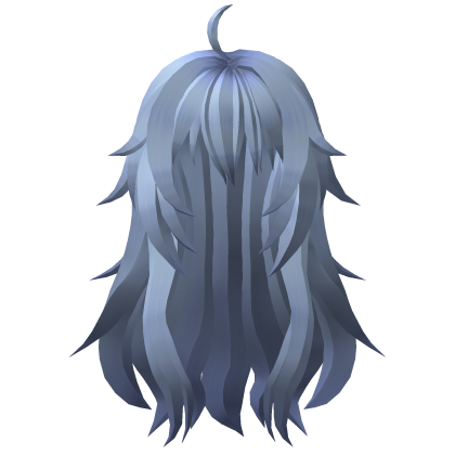 Anime Long Messy Hair - Light Blue 