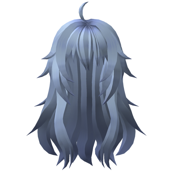 Anime Long Messy Hair - Light Blue 