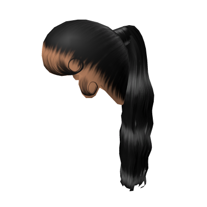 Long curly ponytail [BLACK] Roblox item