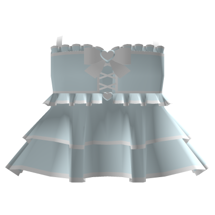 blue ruffle corset dress thumbnail