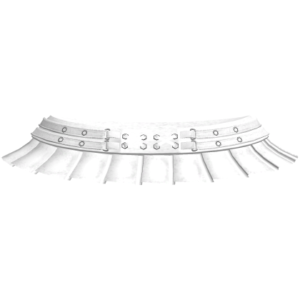 gothic pleated skirt w studded belts white Roblox item