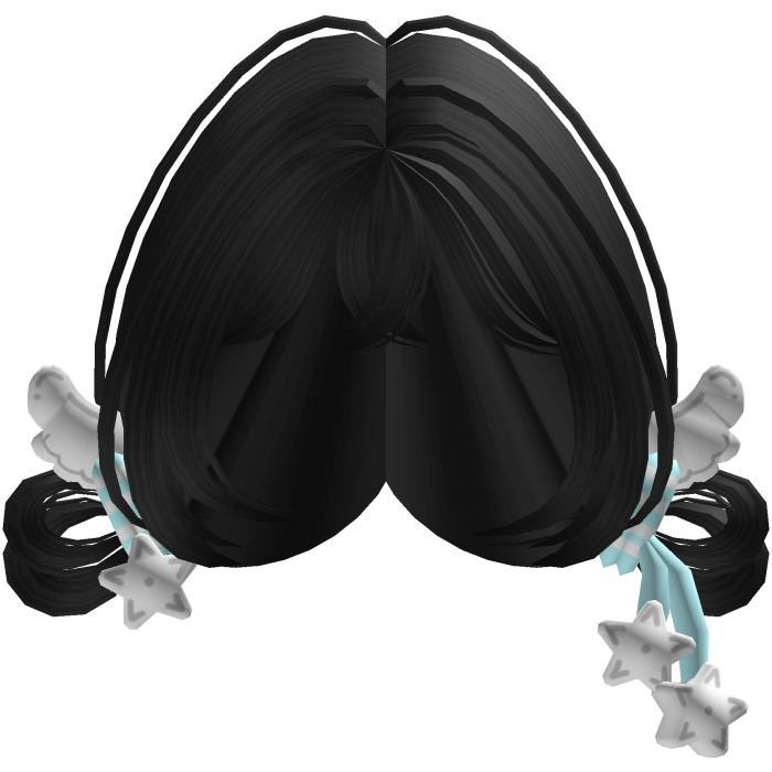 cute kawaii angel wings pigtails (black)