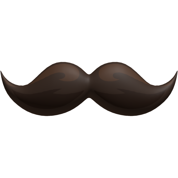 Brown Mustache Cute Nerdy Fancy Moustache