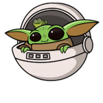 Cartoon Baby Yoda