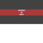Sentences On Shirts