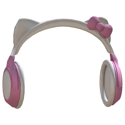 Kawaii Gamer Kitty Headphones Pink
