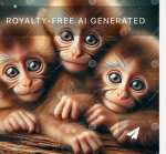 Cute little monkeys group