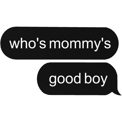 who's mommy's good boy text Roblox catalog item