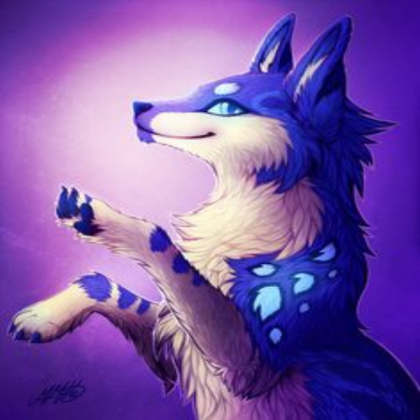 Blue wolf drawing :3 Roblox decal