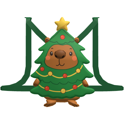 Cute Xmas Christmas Tree Capybara Backpack [1.0]