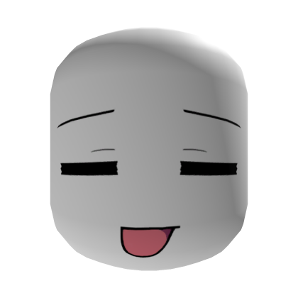 Relaxed Chibi Anime Face (White) Roblox item