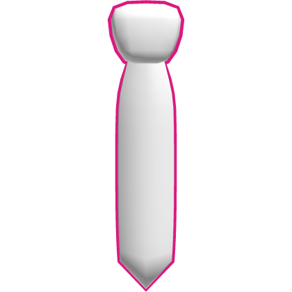 White Tie with Pink Cartoony Outline Roblox item
