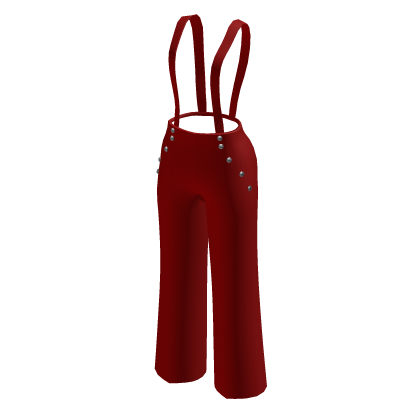 Cute Red Suspender Pants