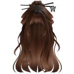 Dark Ginger Half Bun Hair w/Butterfly Clip