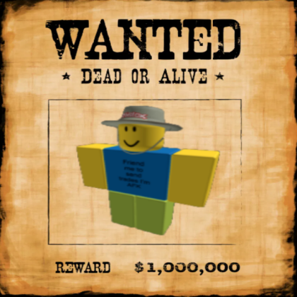 Wanted Poster Roblox decal