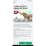 Adopt me:free stuff I give