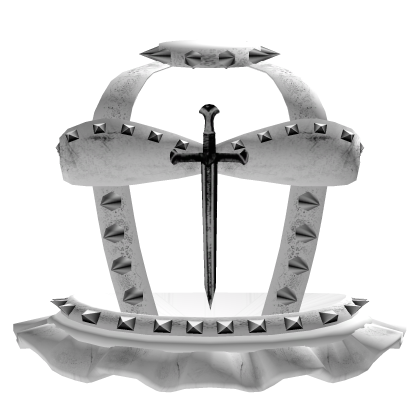 † Gothic white studded sword dress