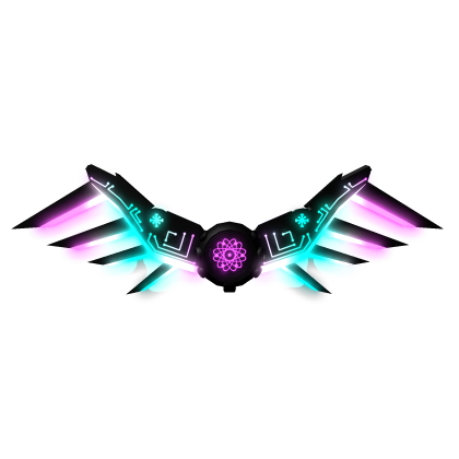 Cyberpunk Glowing Neon Wings (Y2K / Sci-Fi / Techw