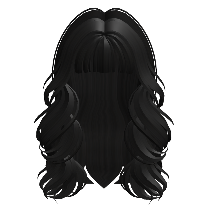 Pretty Voluminous Curly Black Hair with Bangs