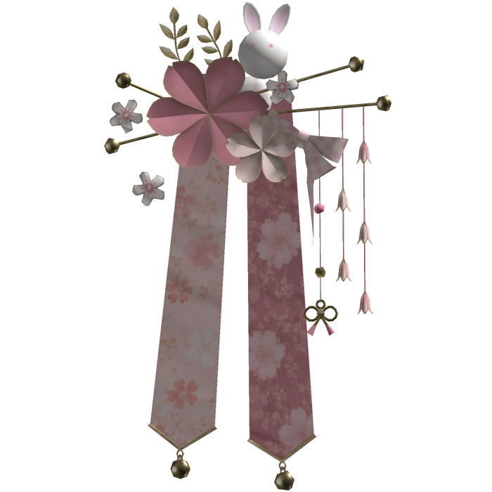 Pink & Gold Sakura Japanese Flower Hairclip
