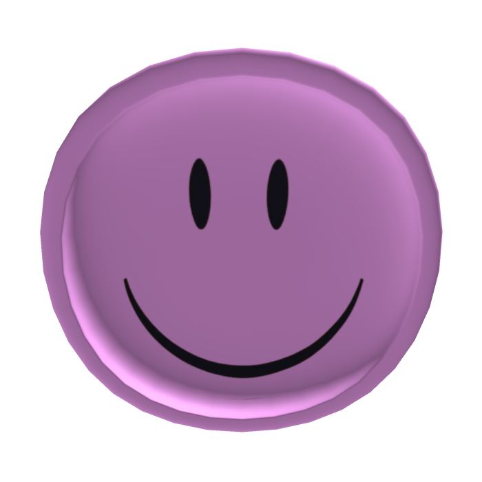 happy face pink paper plate 