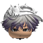 Boy cute Purple And White Y2K cap Spiky