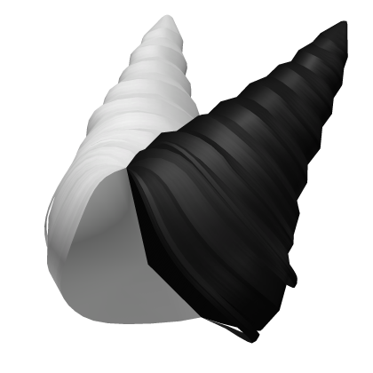 Halloween Demon Double Horn Hair Black White Roblox item