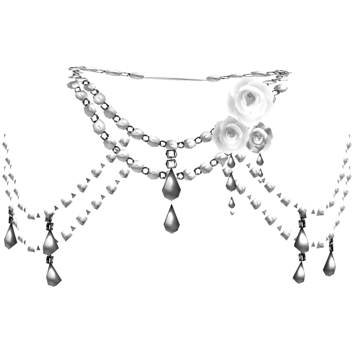 White Body Front Jewelry w Roses 3.0