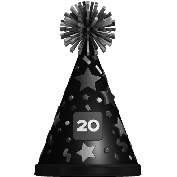 Black/Grey Vicennial Party Hat Recolor (Addon)