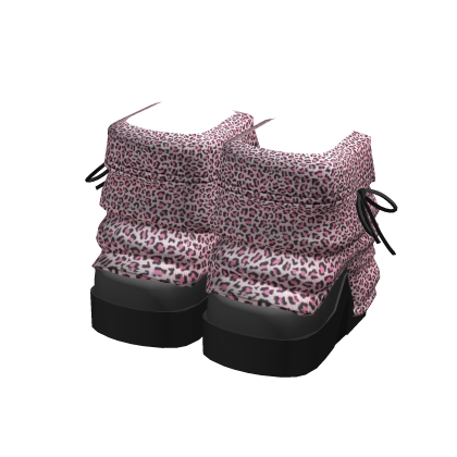 Black Gyaru Platforms w Leopard Print Leg Warmers thumbnail
