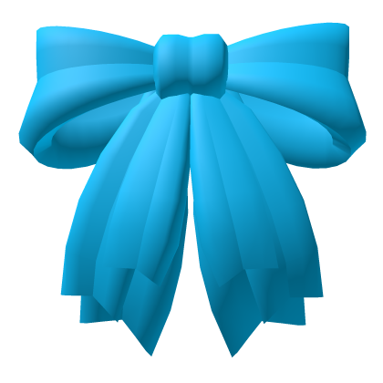 Cyan hair bow