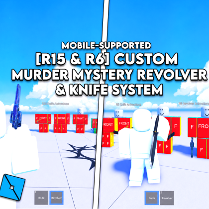 Custom Murder Mystery Revolver & Knife System