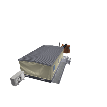 portable school classroom with decorations and boi