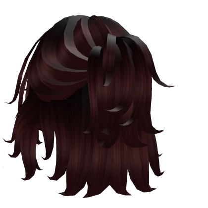 Half Up Anime Boy Hairstyle in Red Roblox item