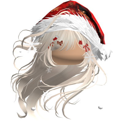Windy Anime Hair w/Santa Hat (Yellow)