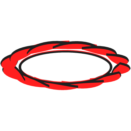 Glowing Roseglass Halo Red Black