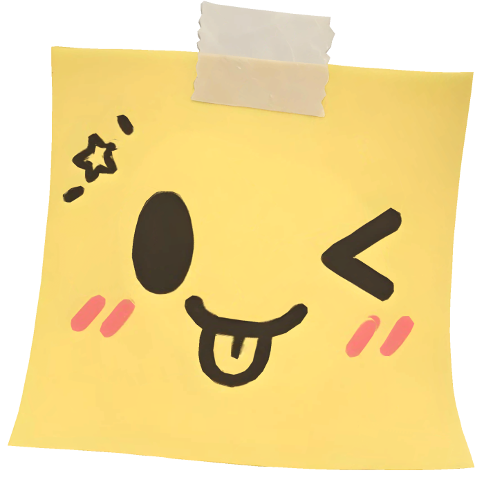 Kawaii Taped Sticky Note