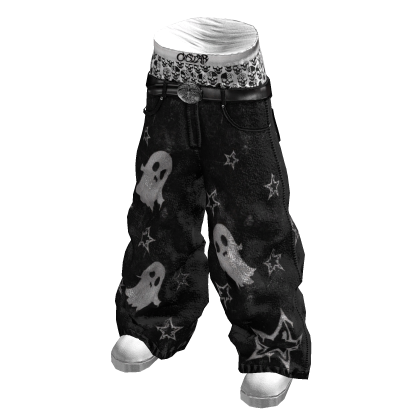 Saggy Skull Boxer Jeans (Ghosts)
