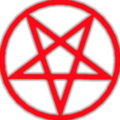 ⛧glowing pentagram forehead sigil in red