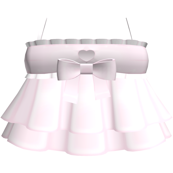 ♡ : cute pink heart cutout ruffle dress