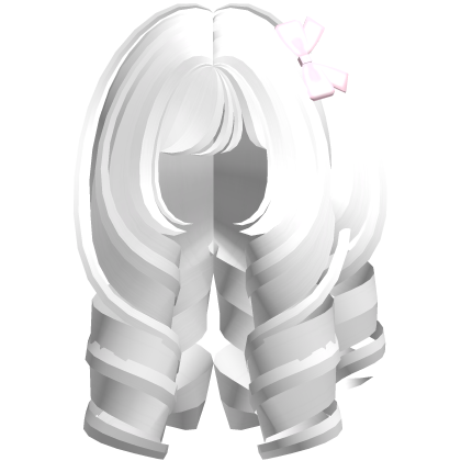 white kawaii dolly lolita curls w bow Roblox item